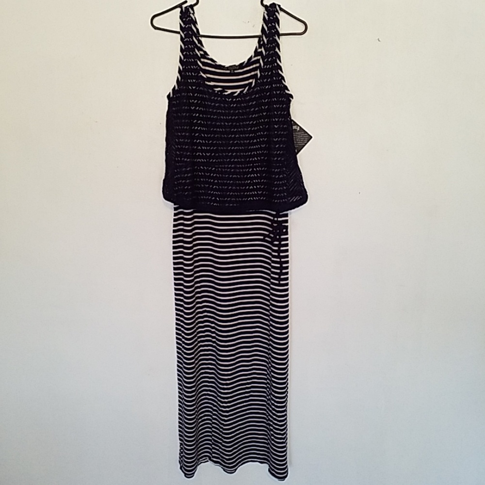 Navy blue maxi dress